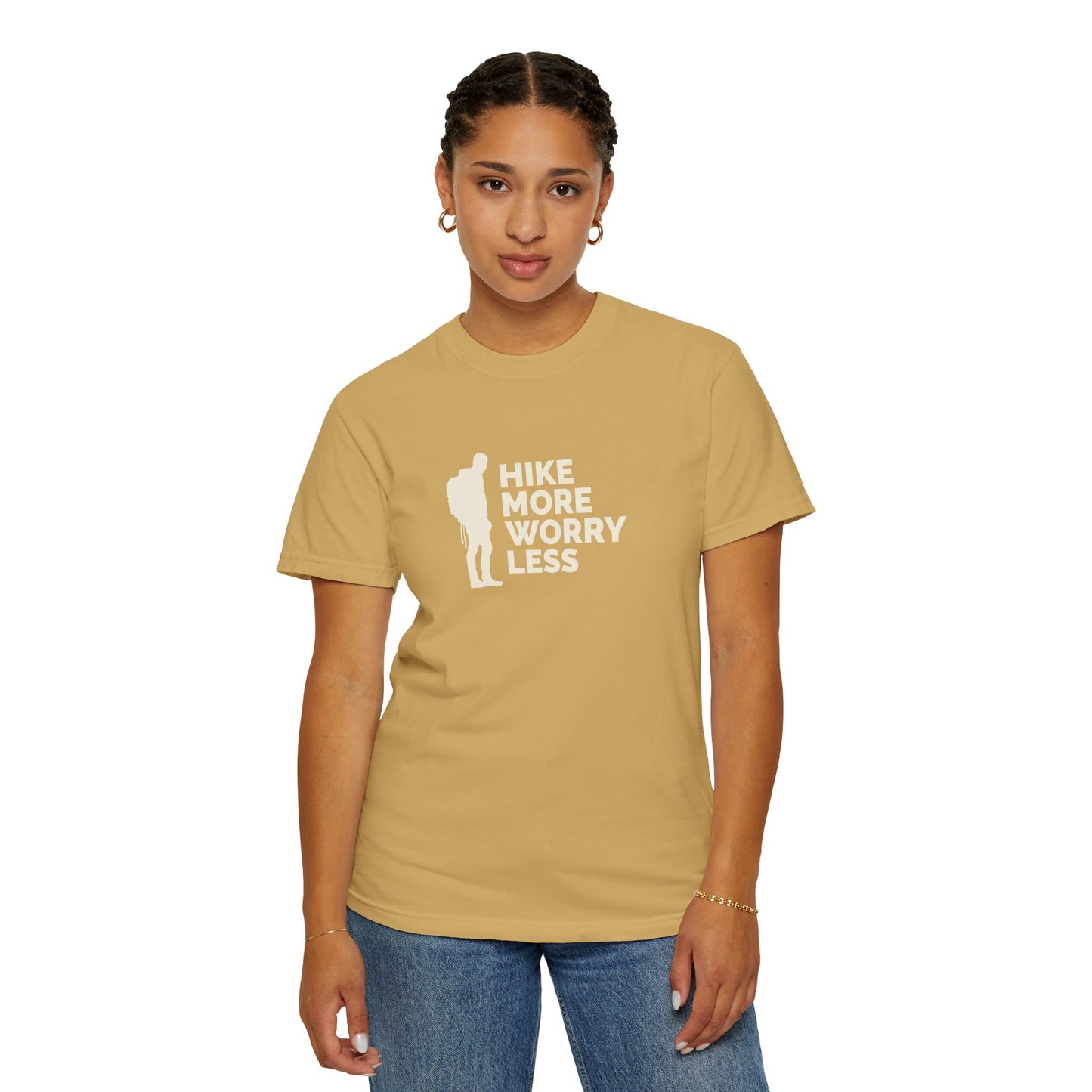 Hike More Worry Less Unisex Garment-Dyed T-shirt