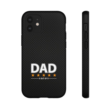 5-Star Dad iPhone Case - Tough Black Cover for Father's Day