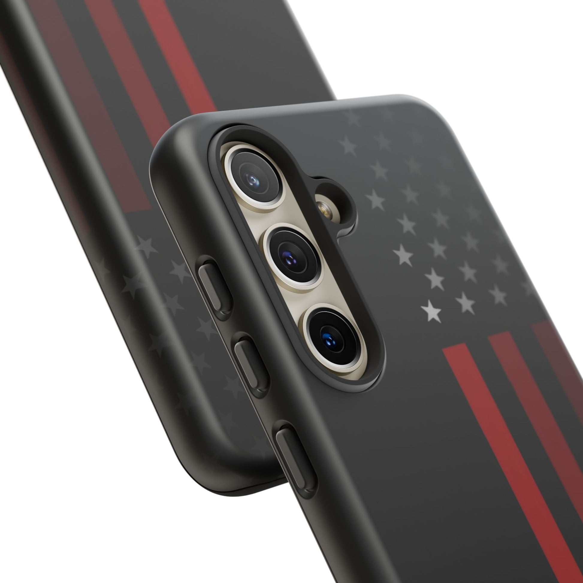 Patriotic Samsung Tough Cases, Red Line American Flag Phone Cover