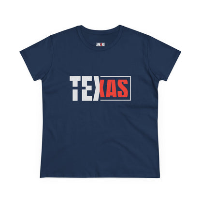 Texas Graphic Women's Midweight Cotton Tee - Stylish Casual Wear