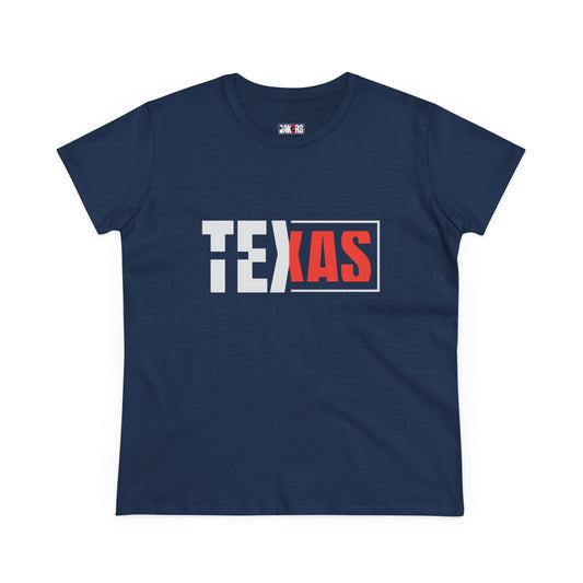 Texas Graphic Women's Midweight Cotton Tee - Stylish Casual Wear