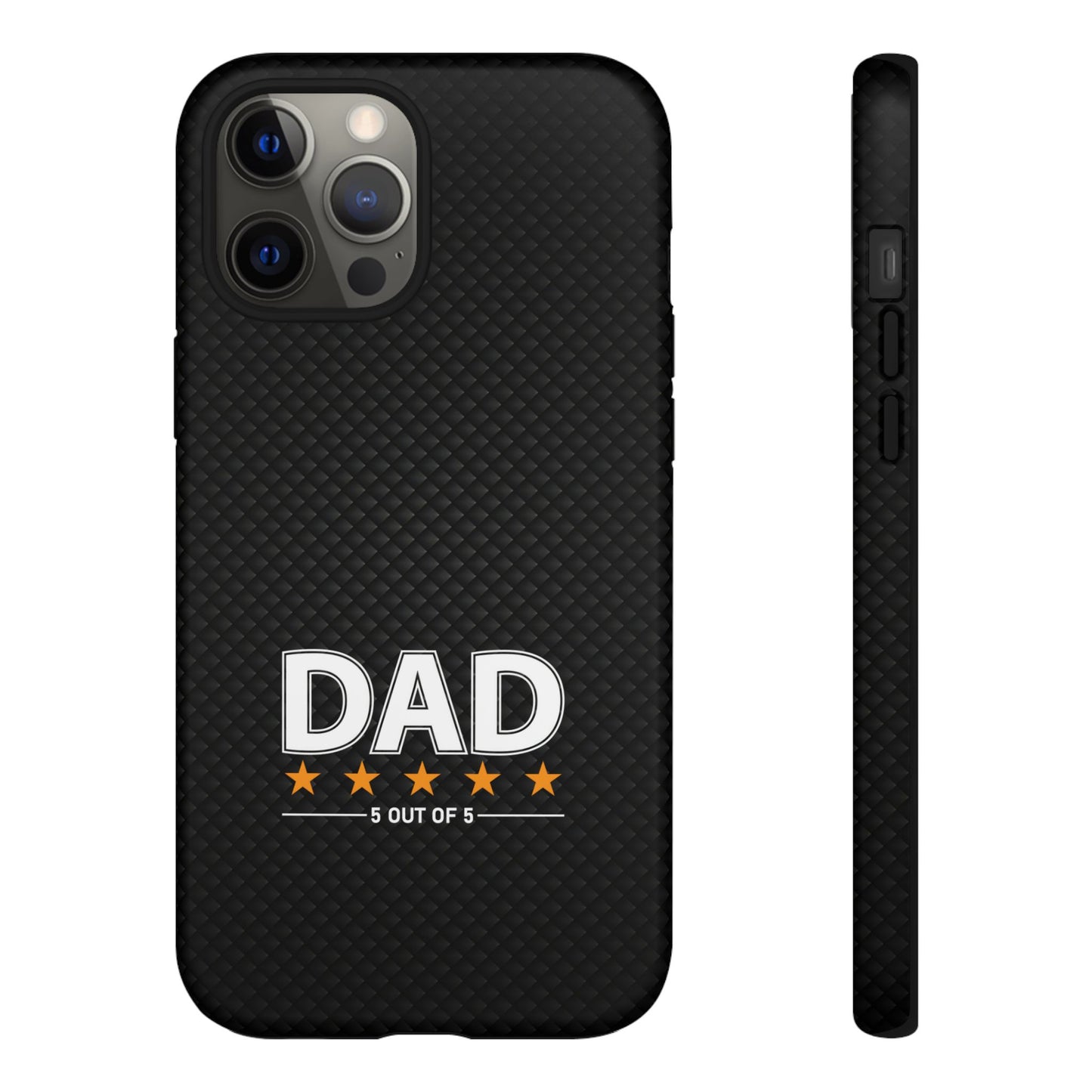 5-Star Dad iPhone Case - Tough Black Cover for Father's Day