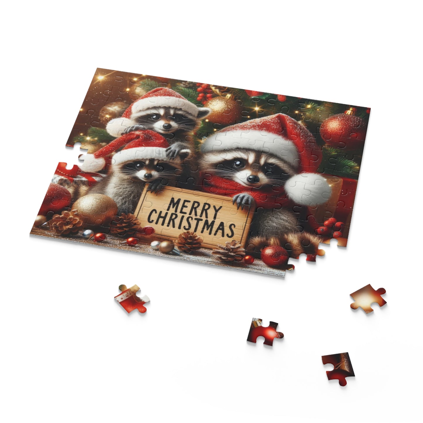 Festive Fur Family Puzzle (120, 252, 500-Piece)