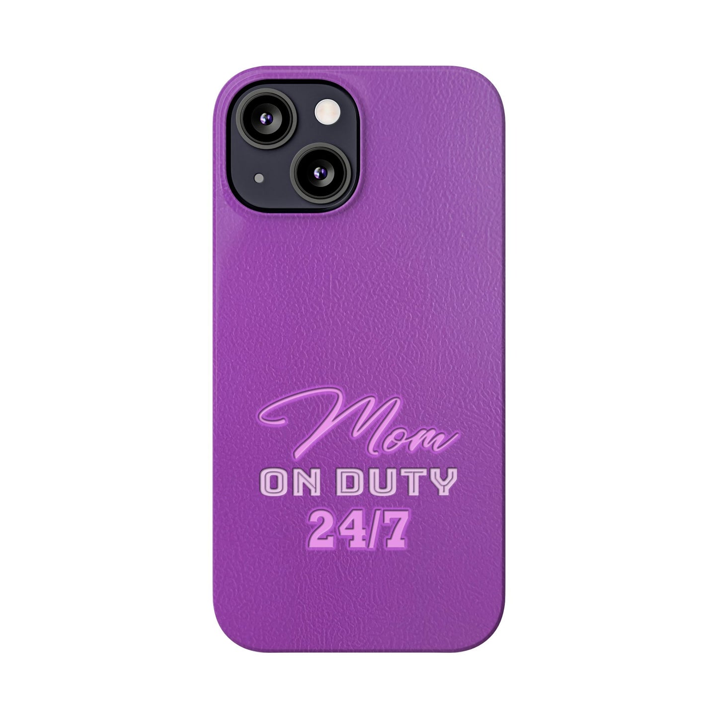 Mom On Duty Slim Case, Purple Case for Mothers