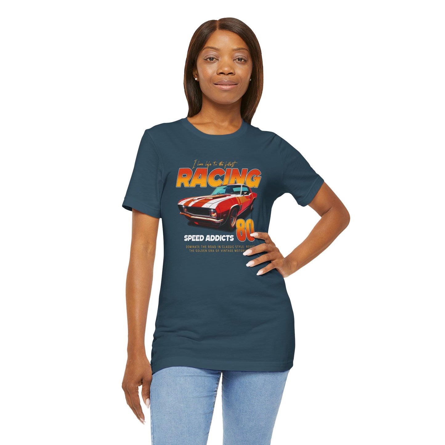 I Live Life To The Fullest Racing Speed Addicts Unisex Jersey Short Sleeve Tee