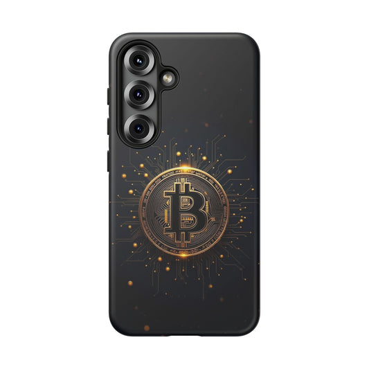 Bitcoin Samsung Tough Case for Smartphones, Crypto Lover Phone Accessory