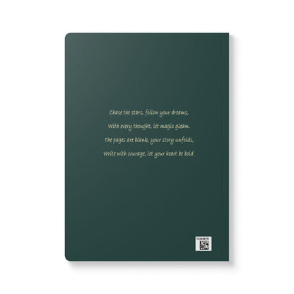 Enchanted Fairy Softcover Journal, Dream Journal, Inspirational Notebook, Gifts for Writers, Fantasy Art Stationery
