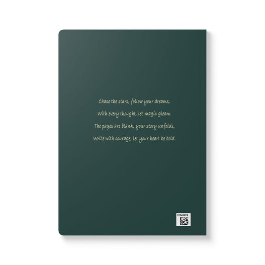 Enchanted Fairy Softcover Journal, Dream Journal, Inspirational Notebook, Gifts for Writers, Fantasy Art Stationery