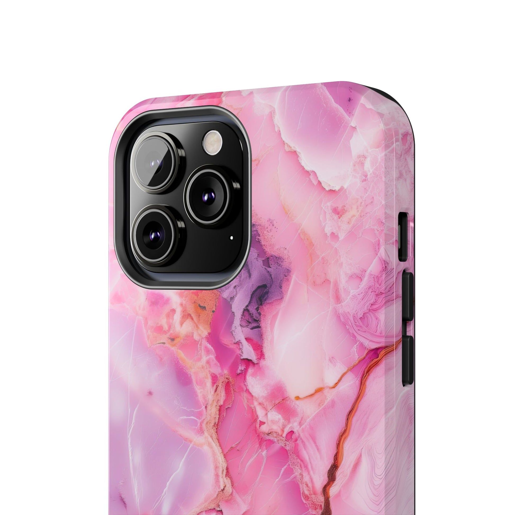 Pink Marble Tough Cases for iPhone, Stylish Protective Covers
