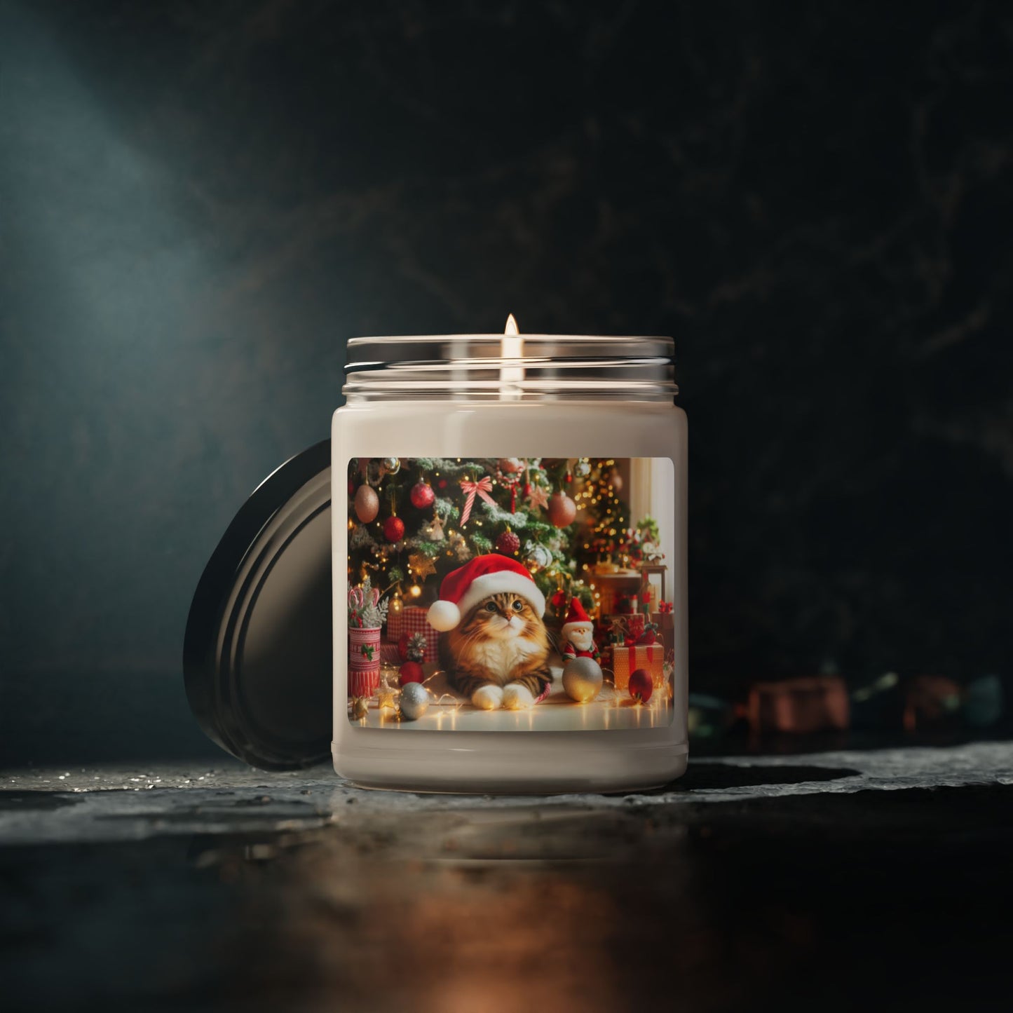 Christmas Kitty Scented Soy Candle, 9oz