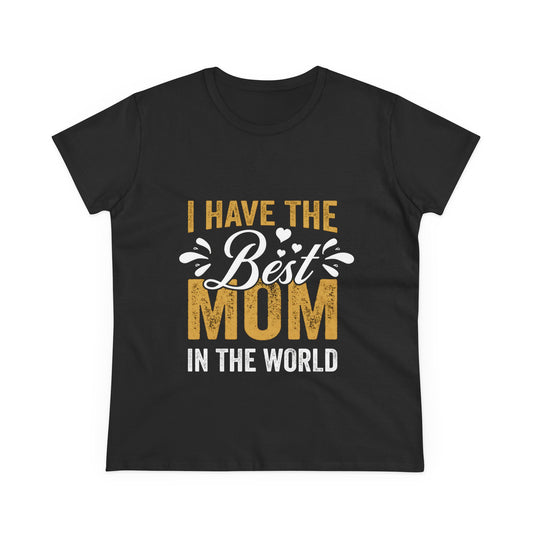 Best Mom Women's Midweight Cotton Tee – Perfect Gift for Mother's Day