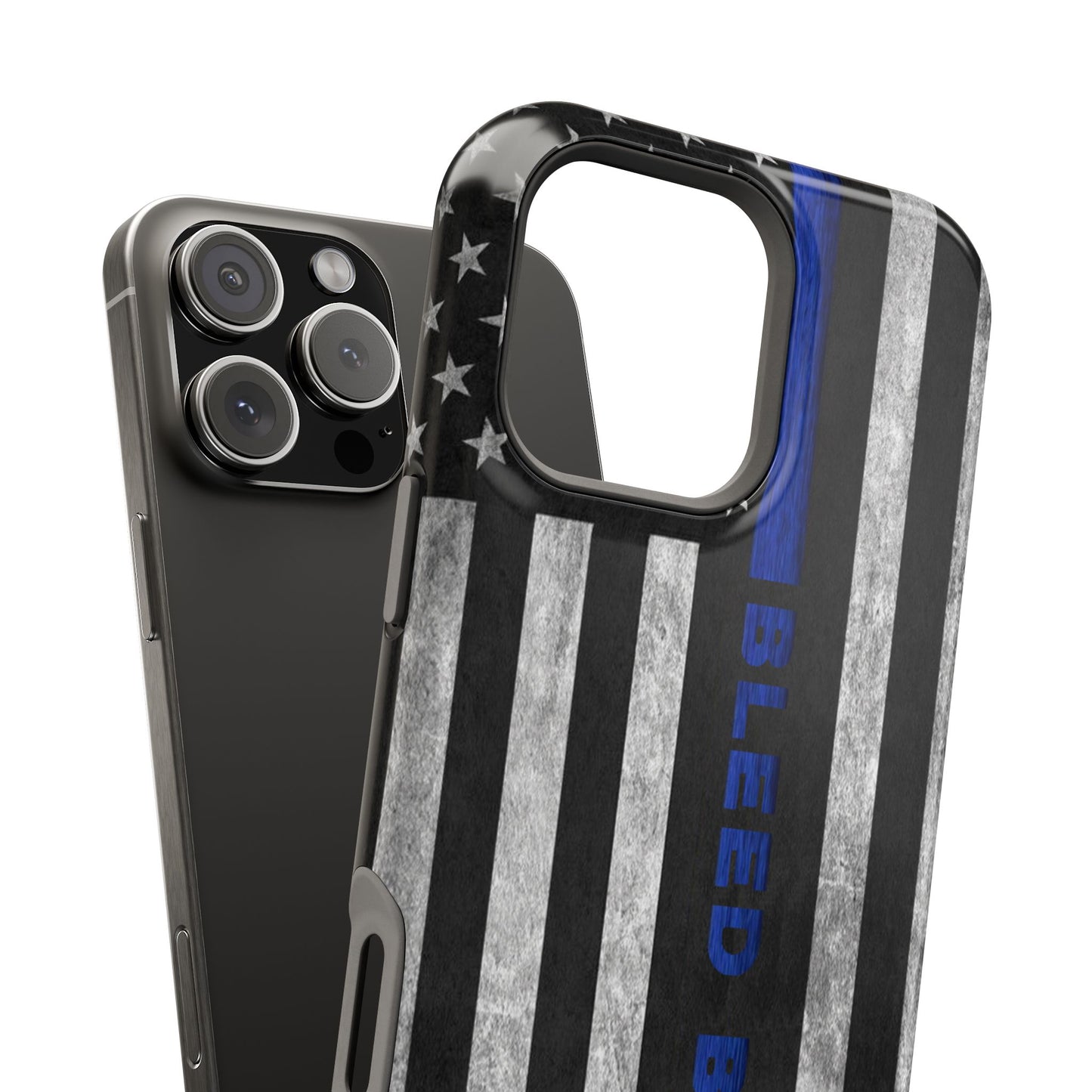 Police Magnetic Phone Cases, Bleed Blue