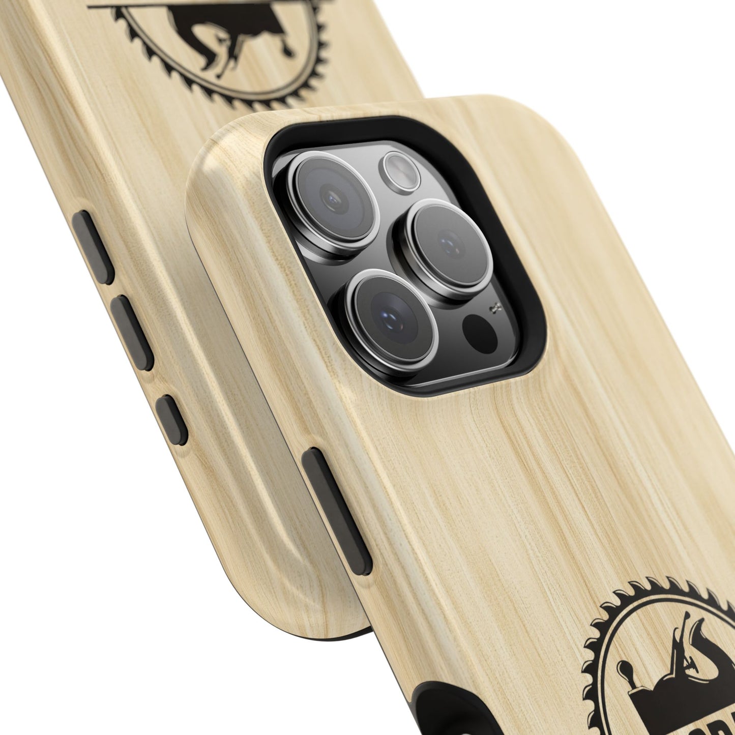 Handcrafted Woodworking Logo Magnetic Phone Cases