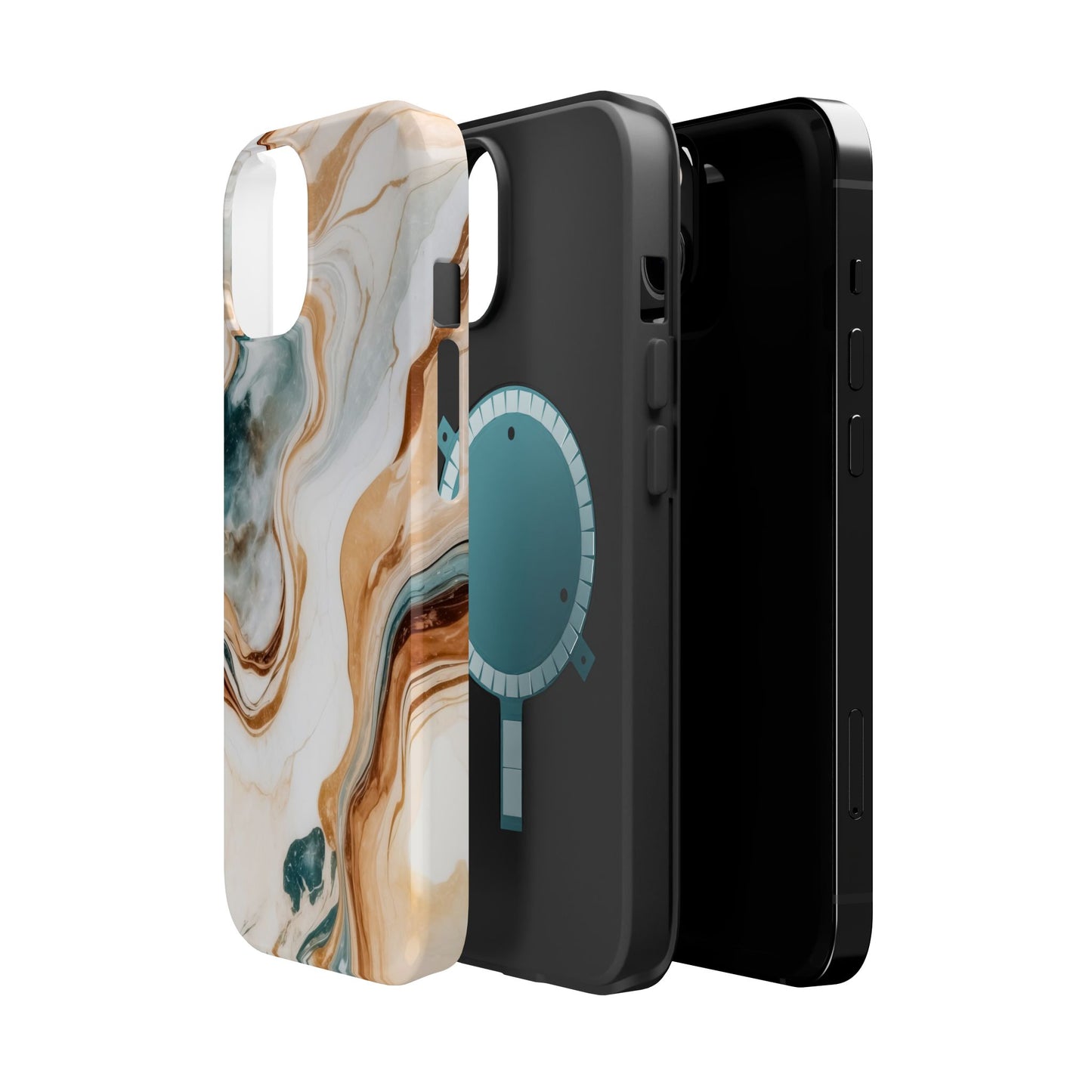 Stylish Magnetic Phone Cases, Abstract Marble Design for Everyday Use