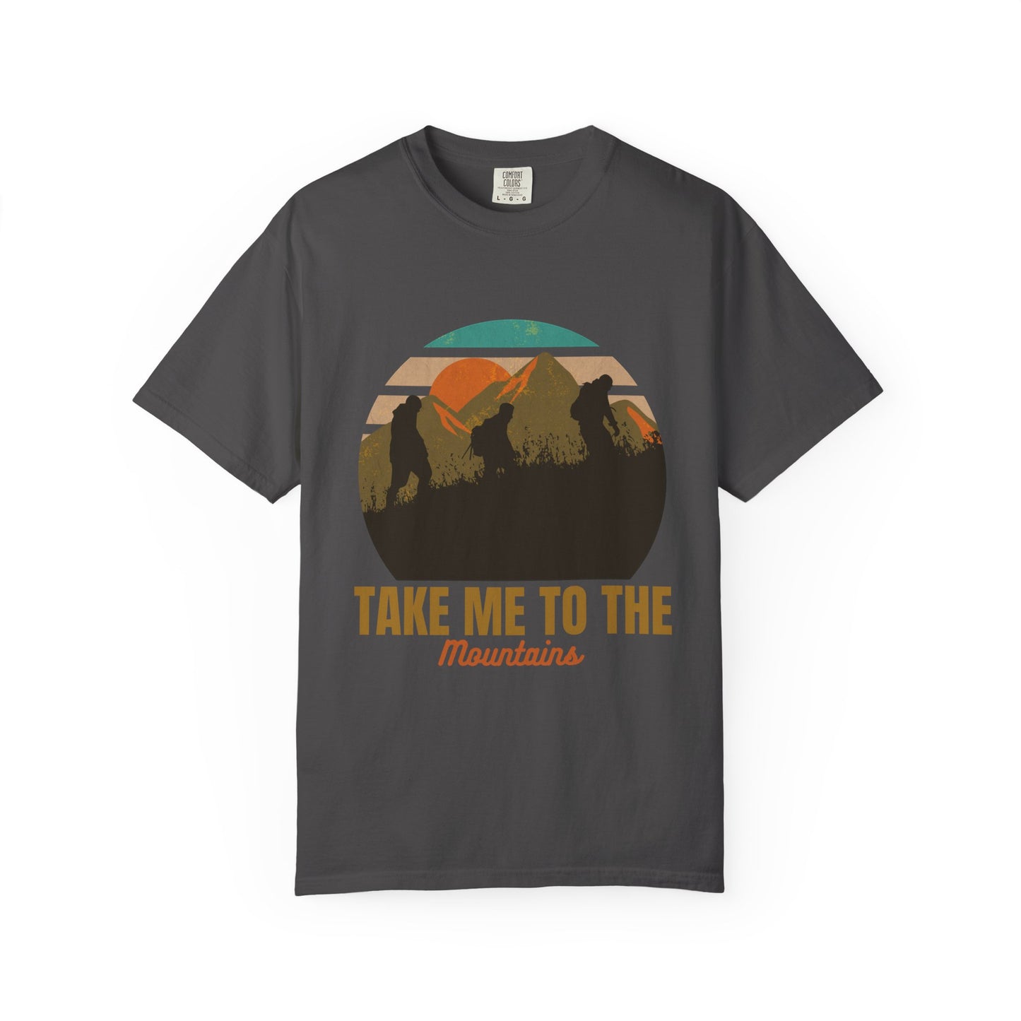 Camiseta unisex teñida con prenda "Llévame a las montañas" 
