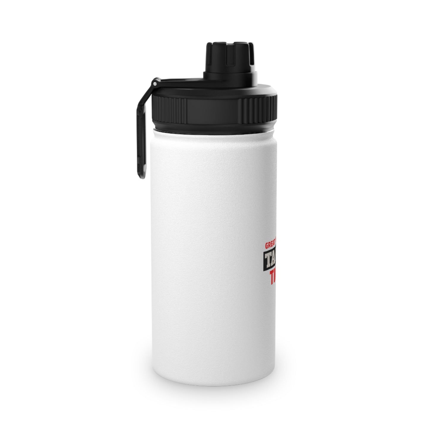 Great Things Take Time Stainless Steel Water Bottle, Sports Lid