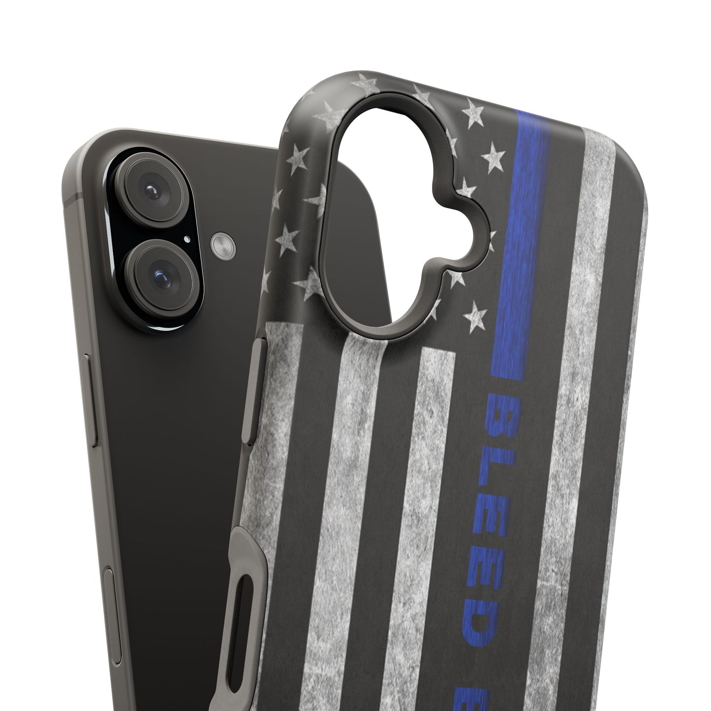 Police Magnetic Phone Cases, Bleed Blue