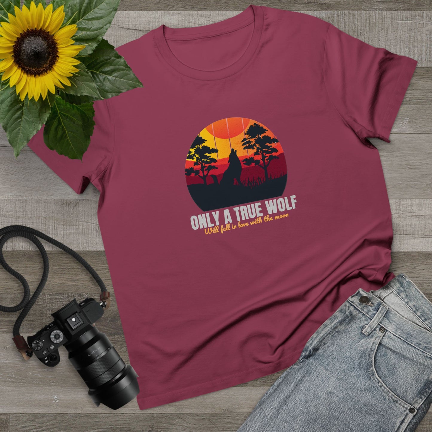 Only A True Wolf Women’s Maple Tee