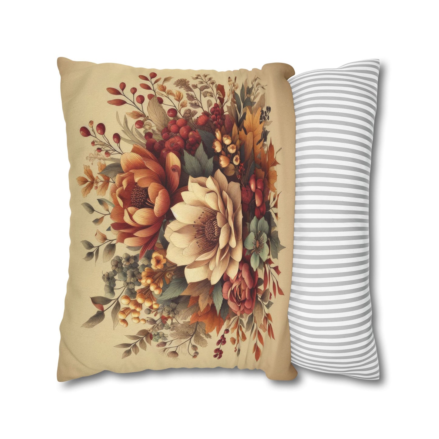 Autumn Bouquet Spun Polyester Square Pillowcase