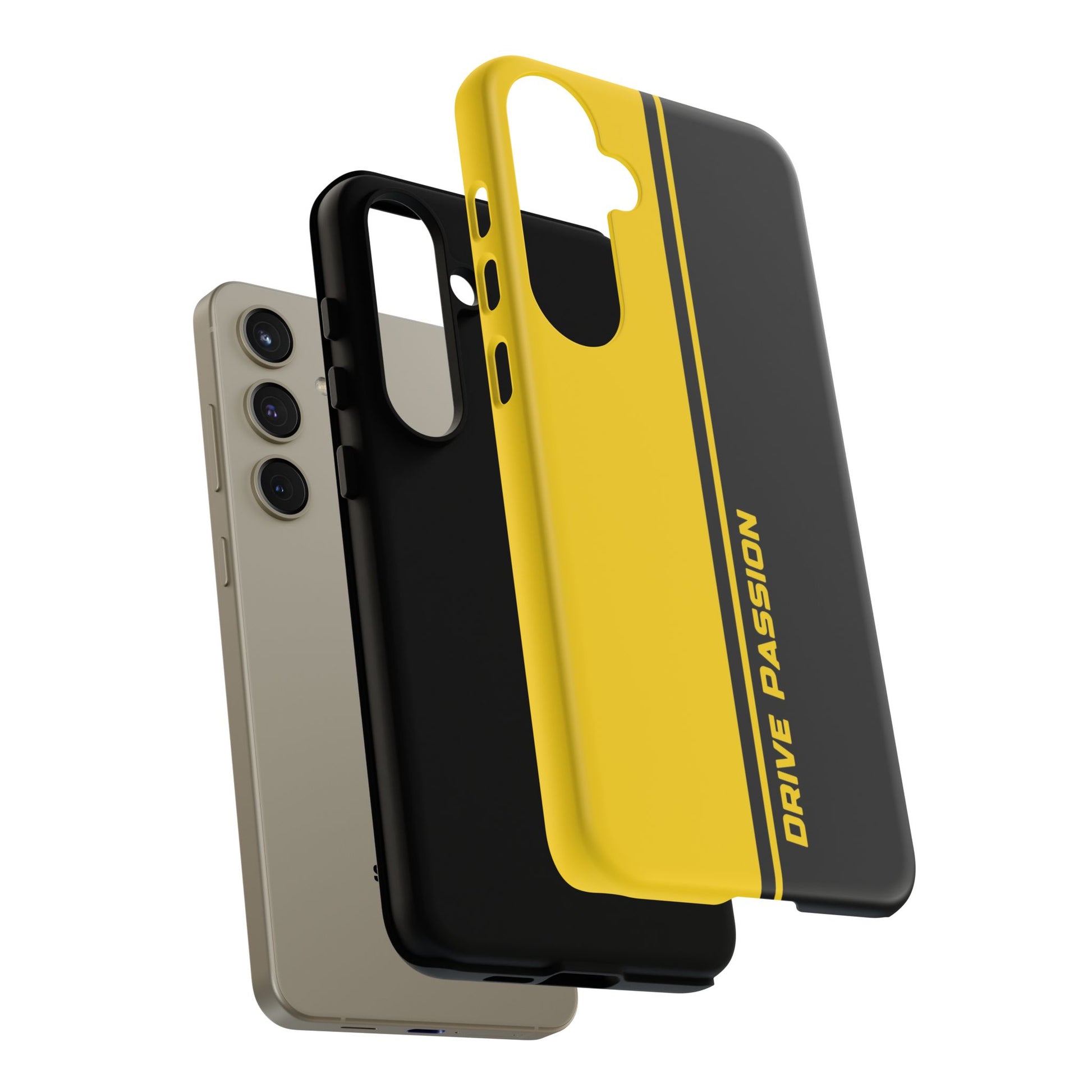 Drive Passion Tough Case – Bold Yellow & Black Design