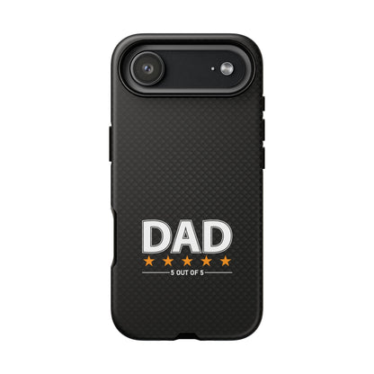 5-Star Dad iPhone Case - Tough Black Cover for Father's Day