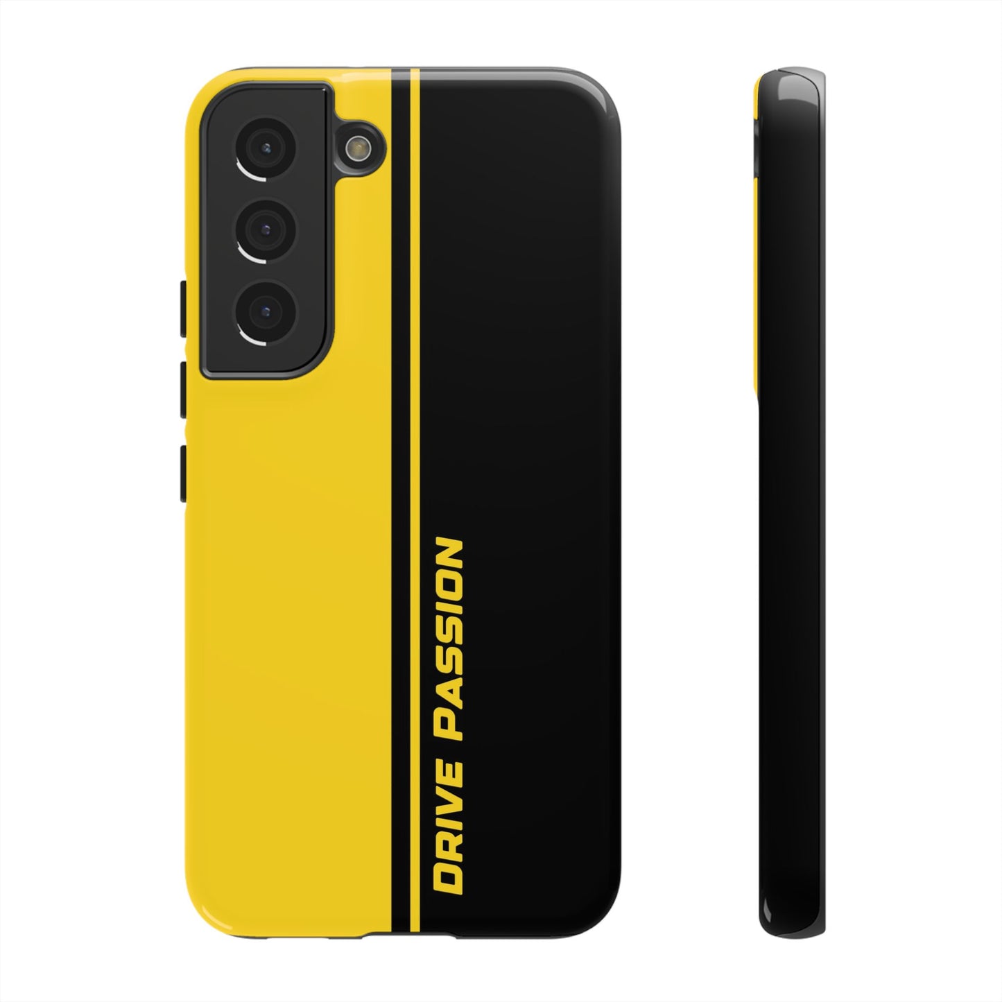 Drive Passion Tough Case – Bold Yellow & Black Design