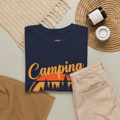 Camping Is My Happy Place Unisex Heavy Cotton Tee