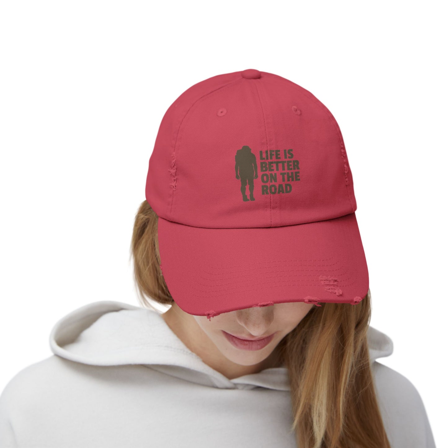 Life Is Better On The Road Unisex Distressed Cap