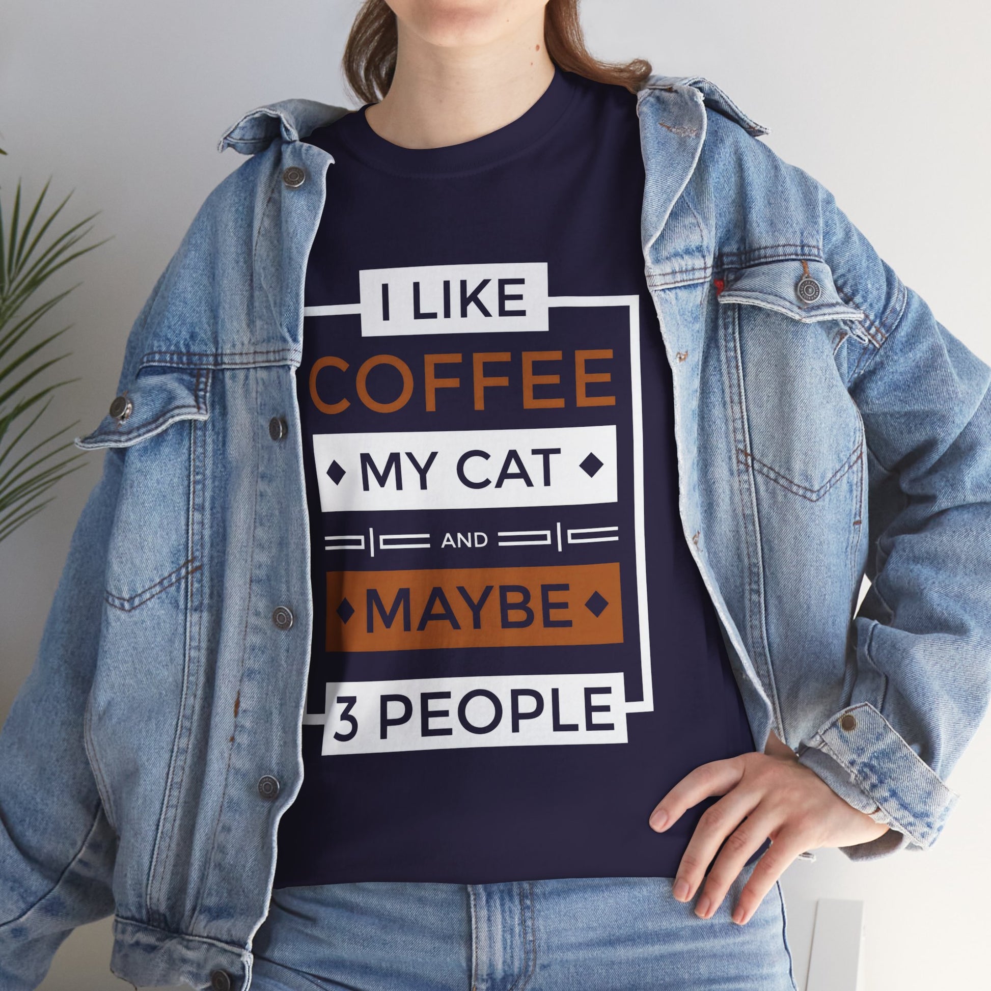 Jakers Coffee Cat Lover T-shirt, Funny Graphic Tee, Gift for Cat Owners, Cat Mom Shirt, Introvert Tee, Gift for Cat Lovers