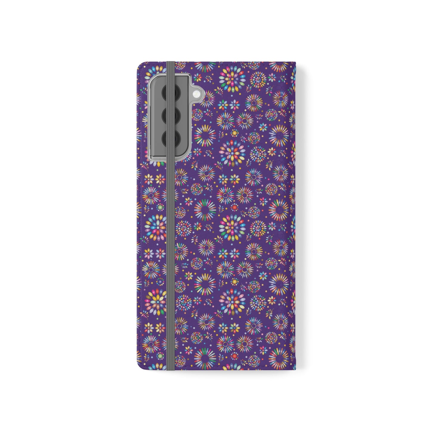 Vibrant Vibes Flip Cases / Purple