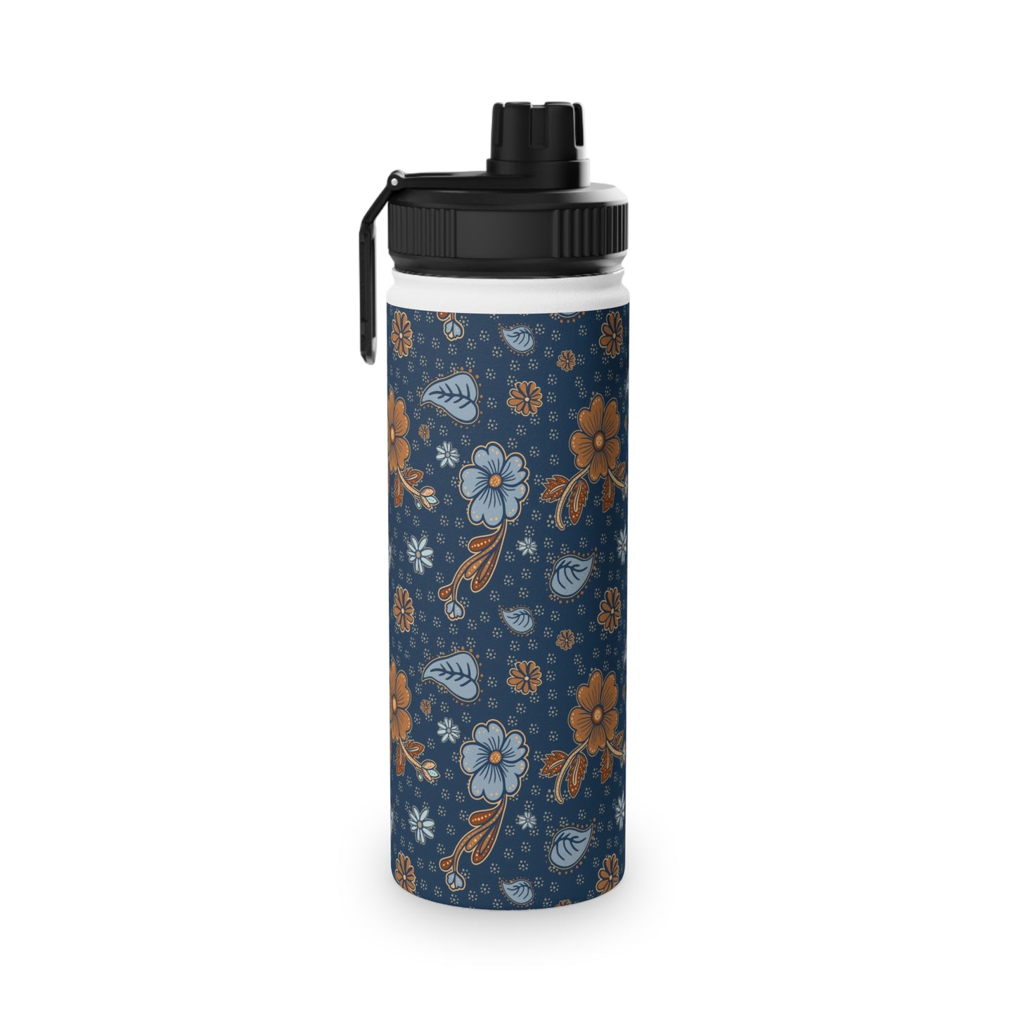 Timeless Elegance Stainless Steel Water Bottle, Sports Lid / Dark Blue