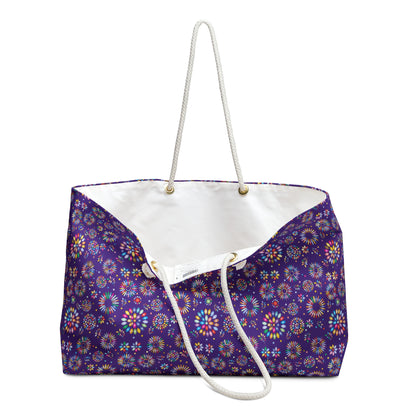 Vibrant Vibes: Happy Color Weekender Bag / Purple