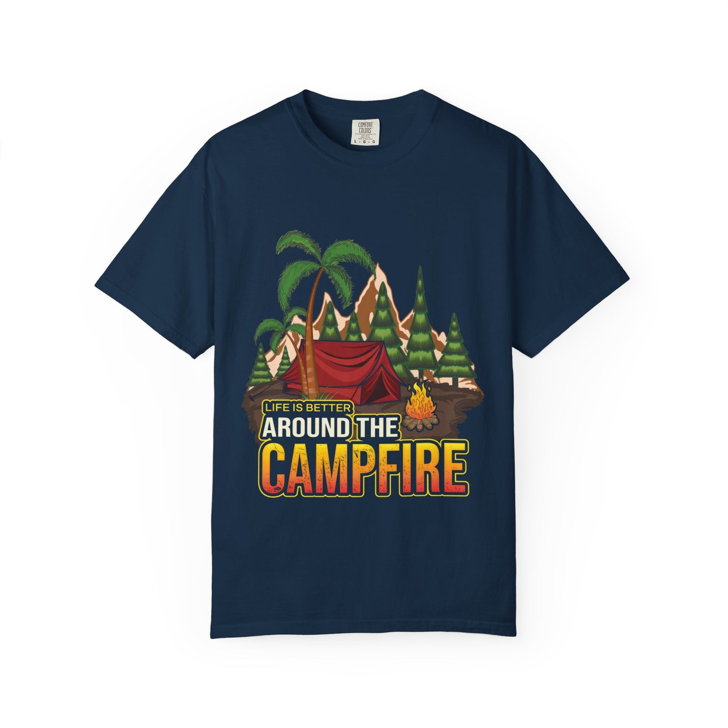 Campfire Adventure Unisex T-Shirt - Life is Better Around the Campfire