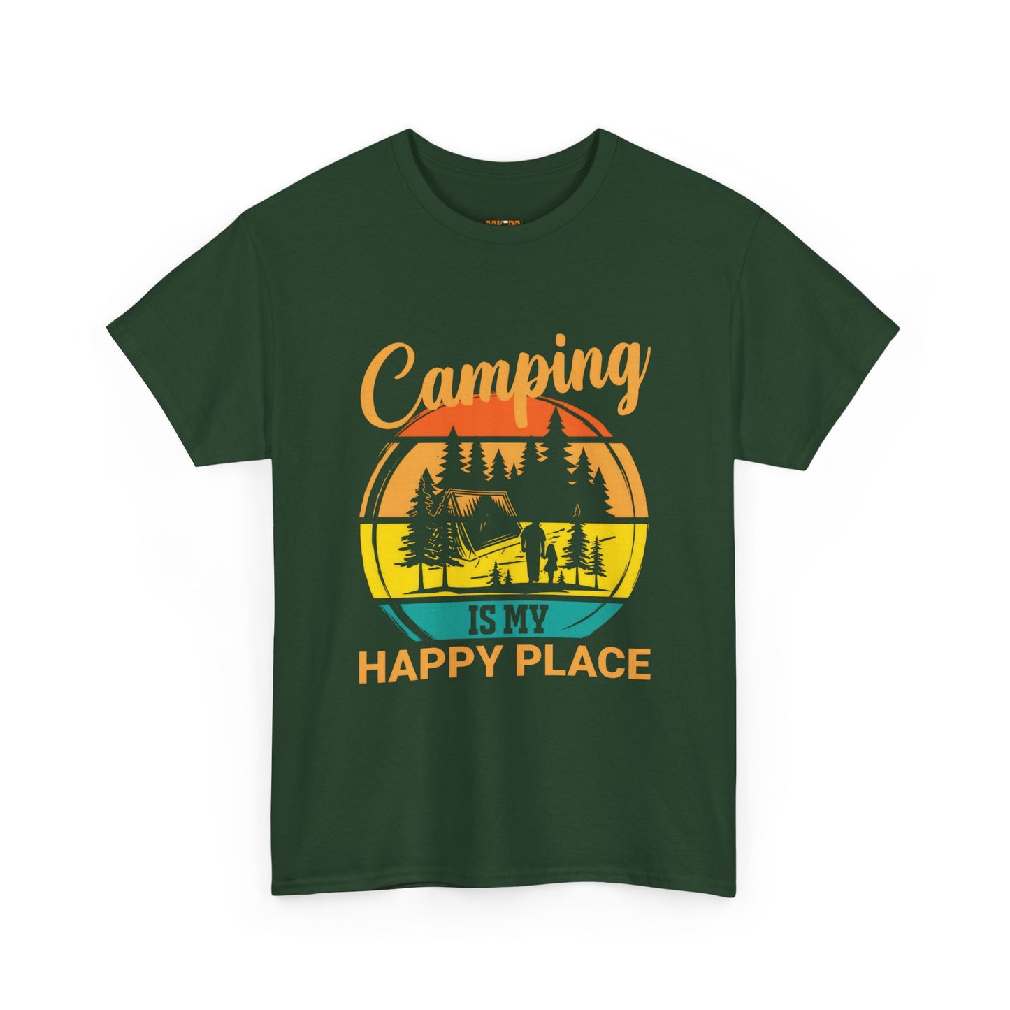 Camping Is My Happy Place Unisex Heavy Cotton Tee