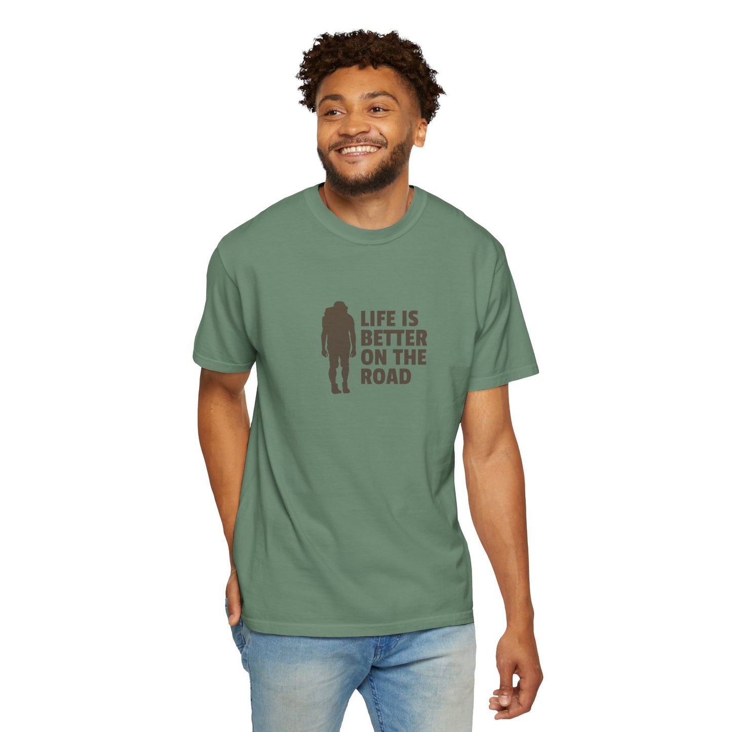 Life Is Better On The Road Unisex Garment-Dyed T-shirt