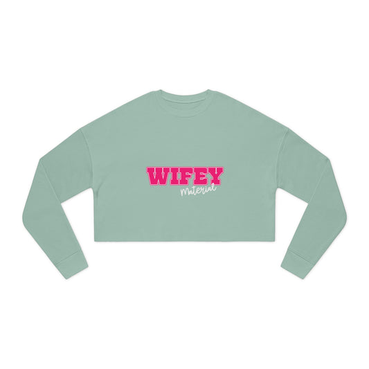 Wifey Material Women's Cropped Sweatshirt