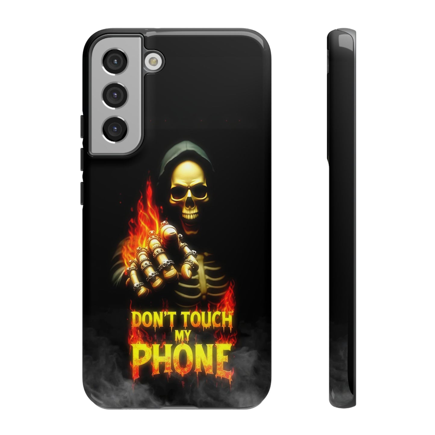 Skull Design Samsung Phone Case, Don't Touch My Phone Mobile Cover
