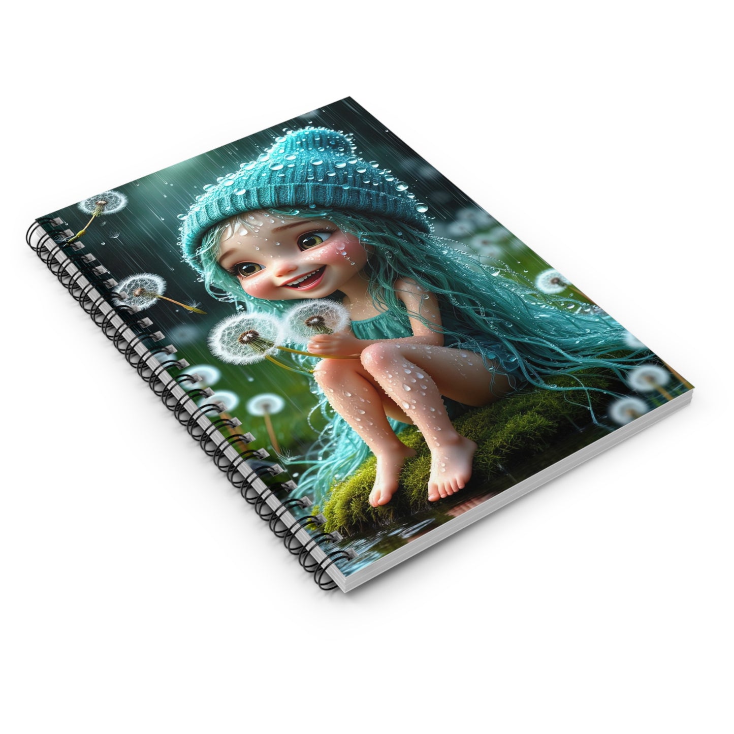 Fairy Wishes Notebook, Magical Dandelion Ruled Journal