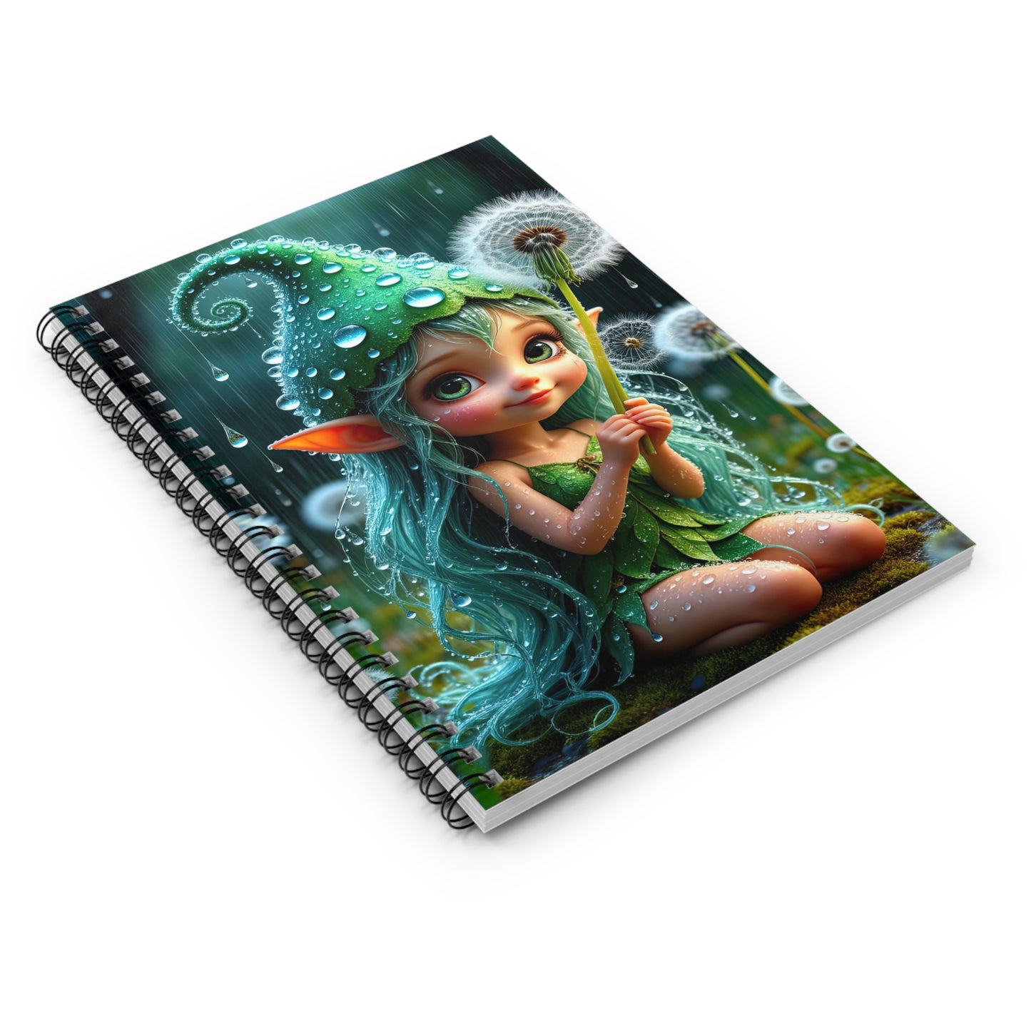 Whimsical Fairy Spiral Notebook, Eco-Friendly Ruled Journal