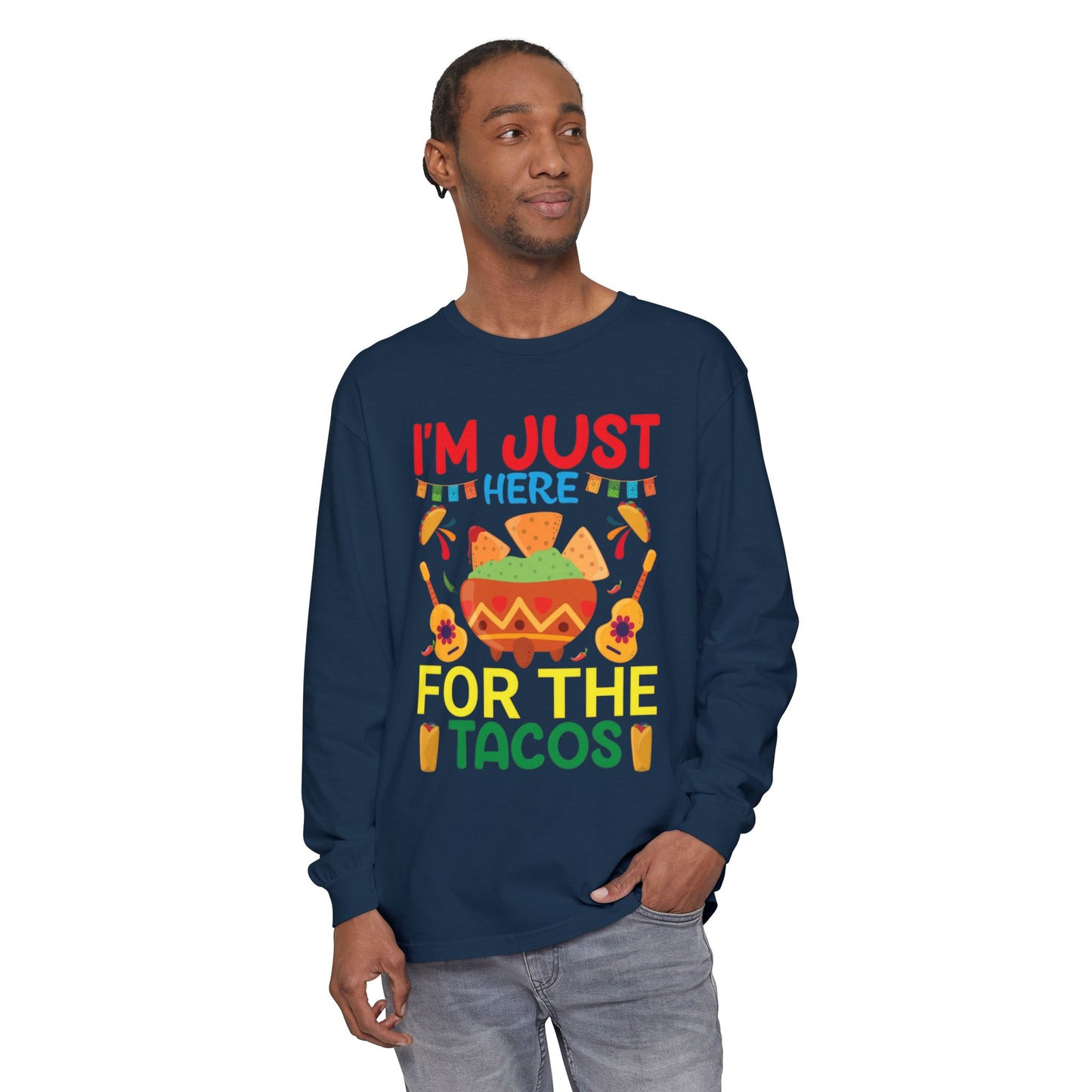 Unisex Taco-Themed Long Sleeve T-Shirt