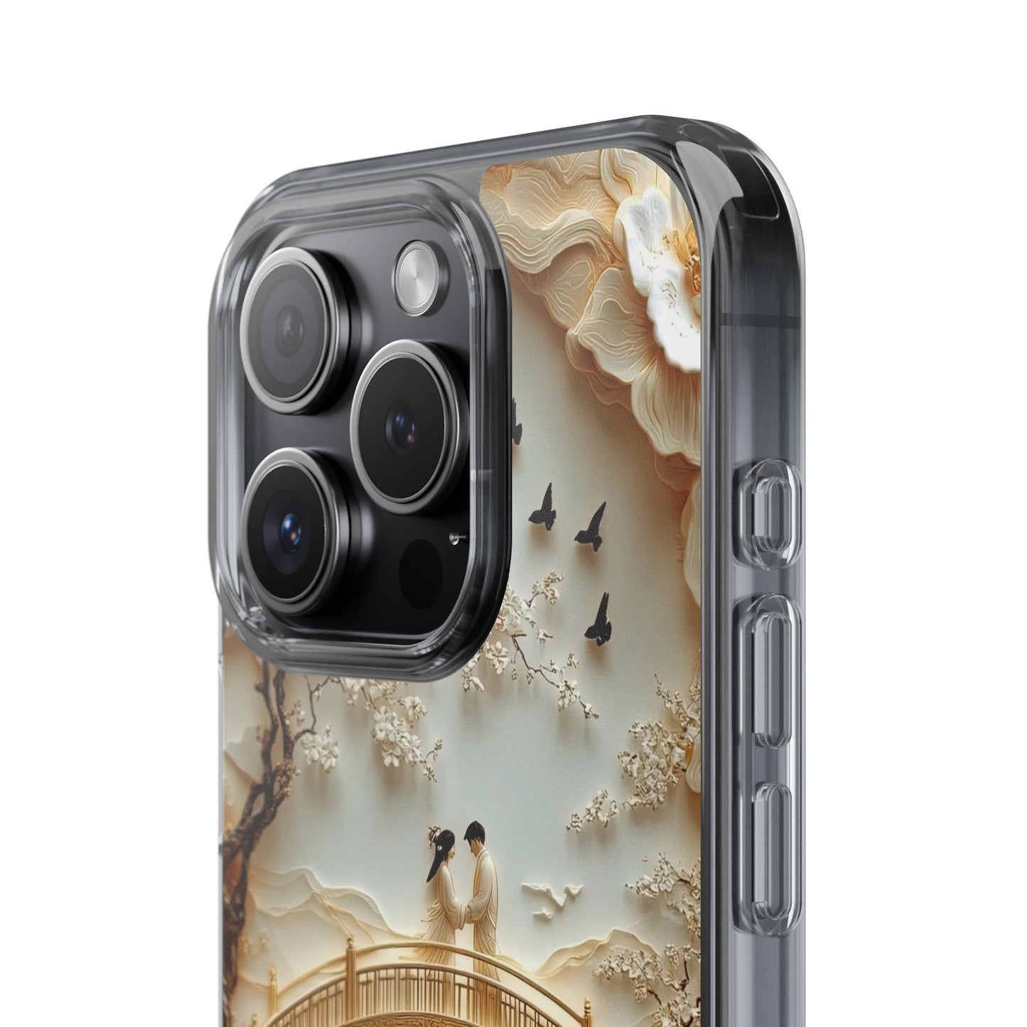 Romantic Couple 3D Effect Clear Cases,  Artistic Protective Cover