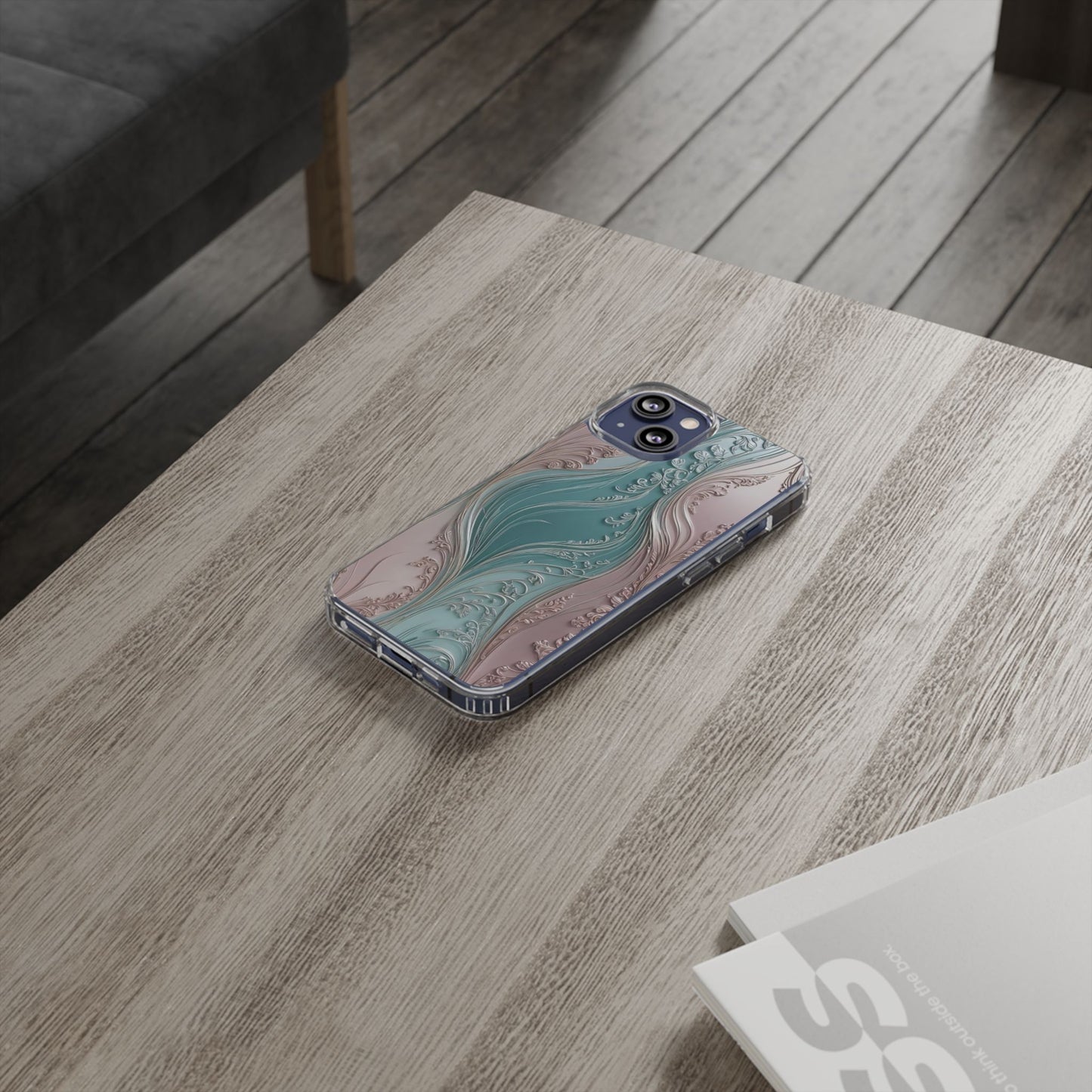 Elegant Clear Phone Cases,  Abstract Design