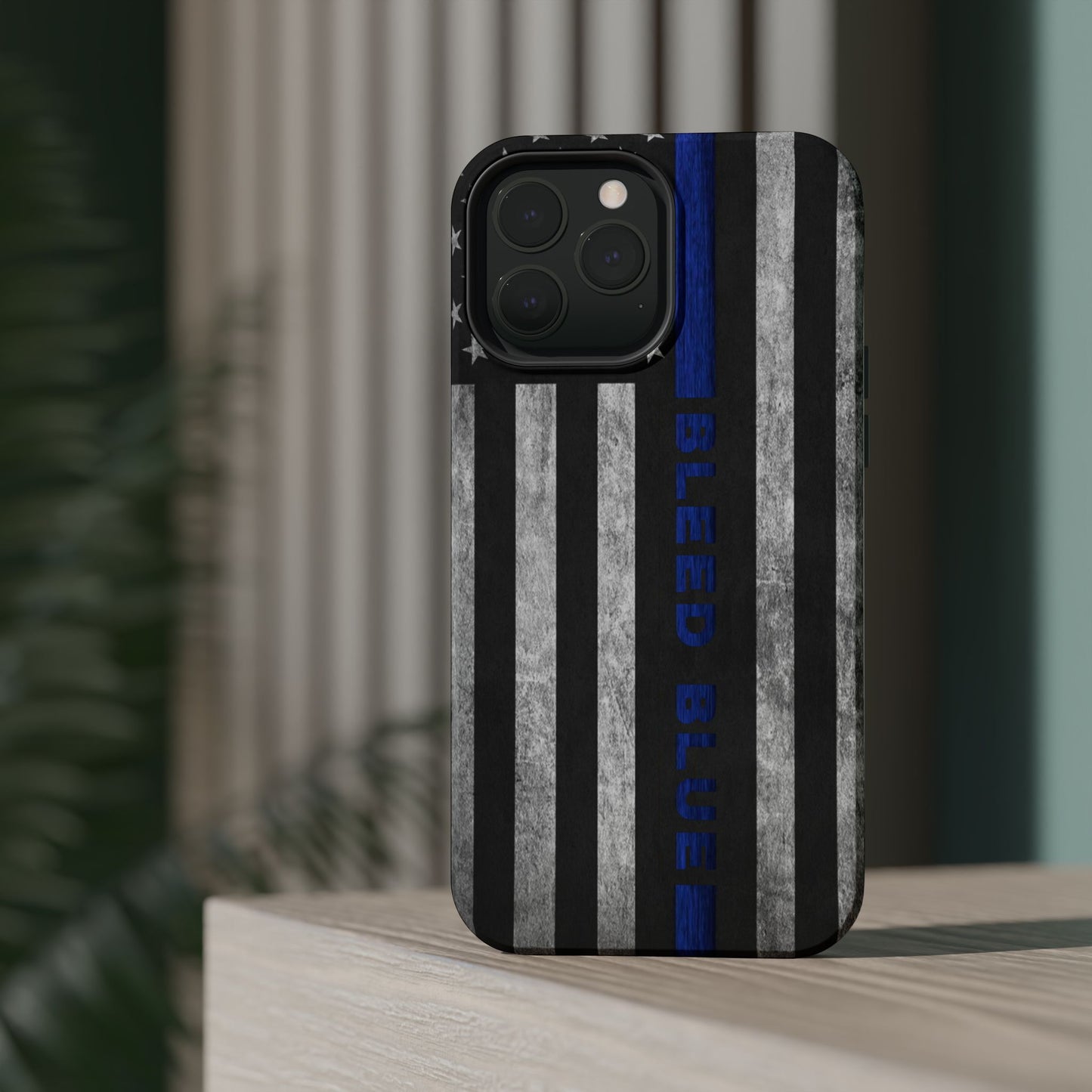 Police Magnetic Phone Cases, Bleed Blue