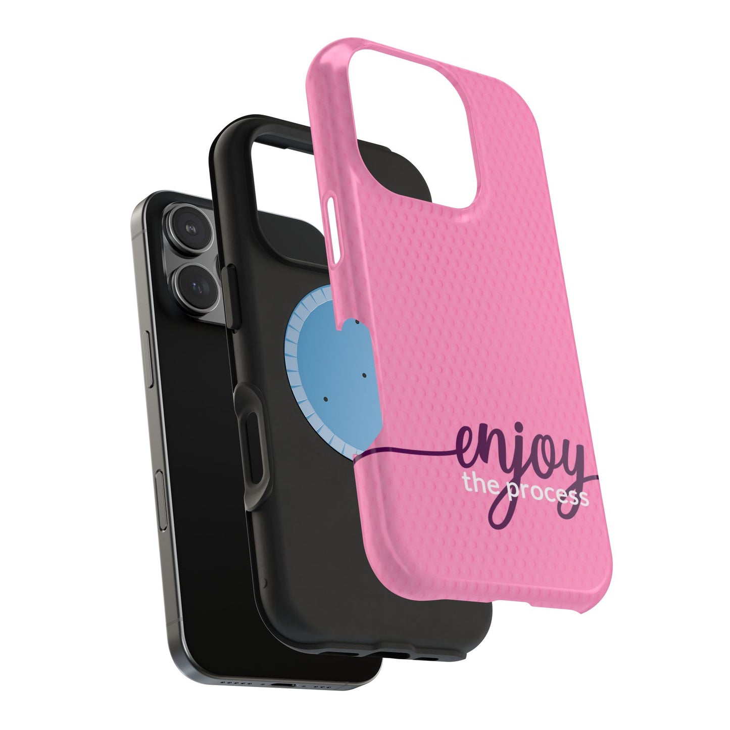 Enjoy the Process Magnetic Case - Motivational Pink Phone Cover for Women