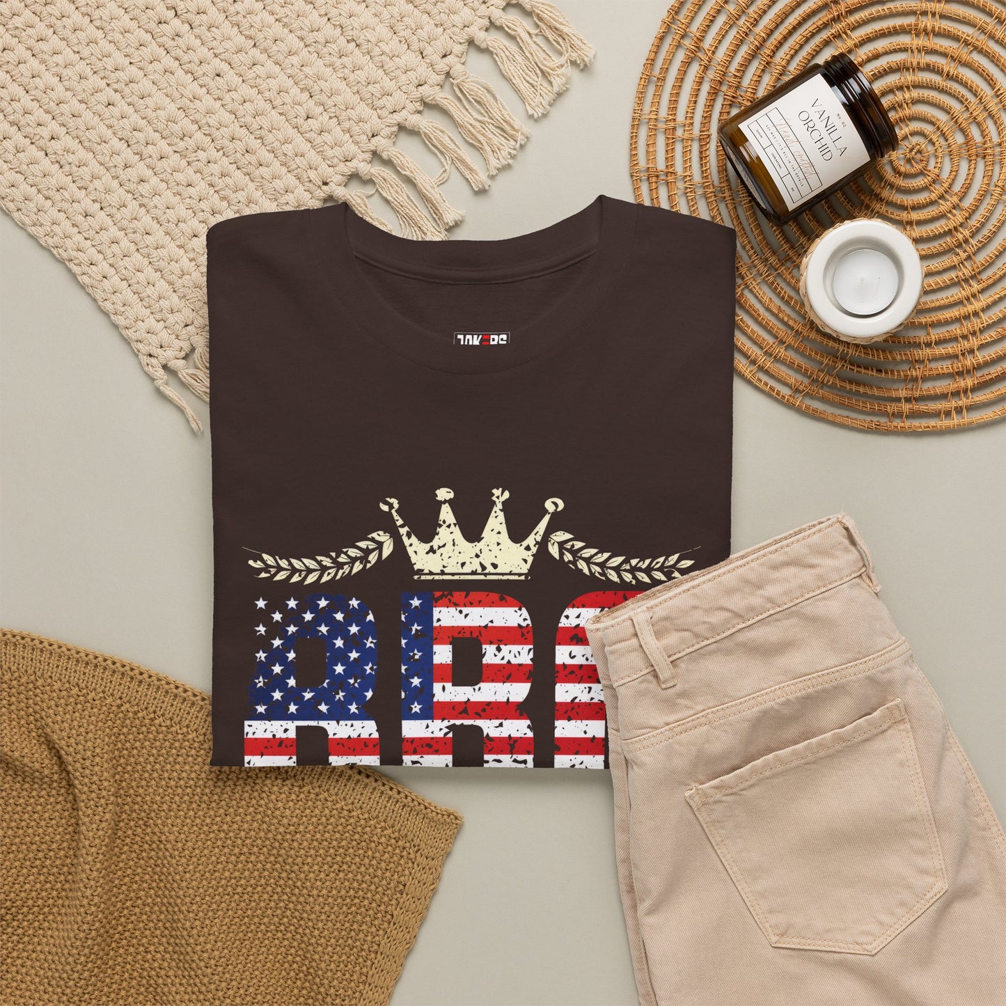 BBQ King Unisex Heavy Cotton Tee - Patriotic Grilling Shirt for Summer Celebrations