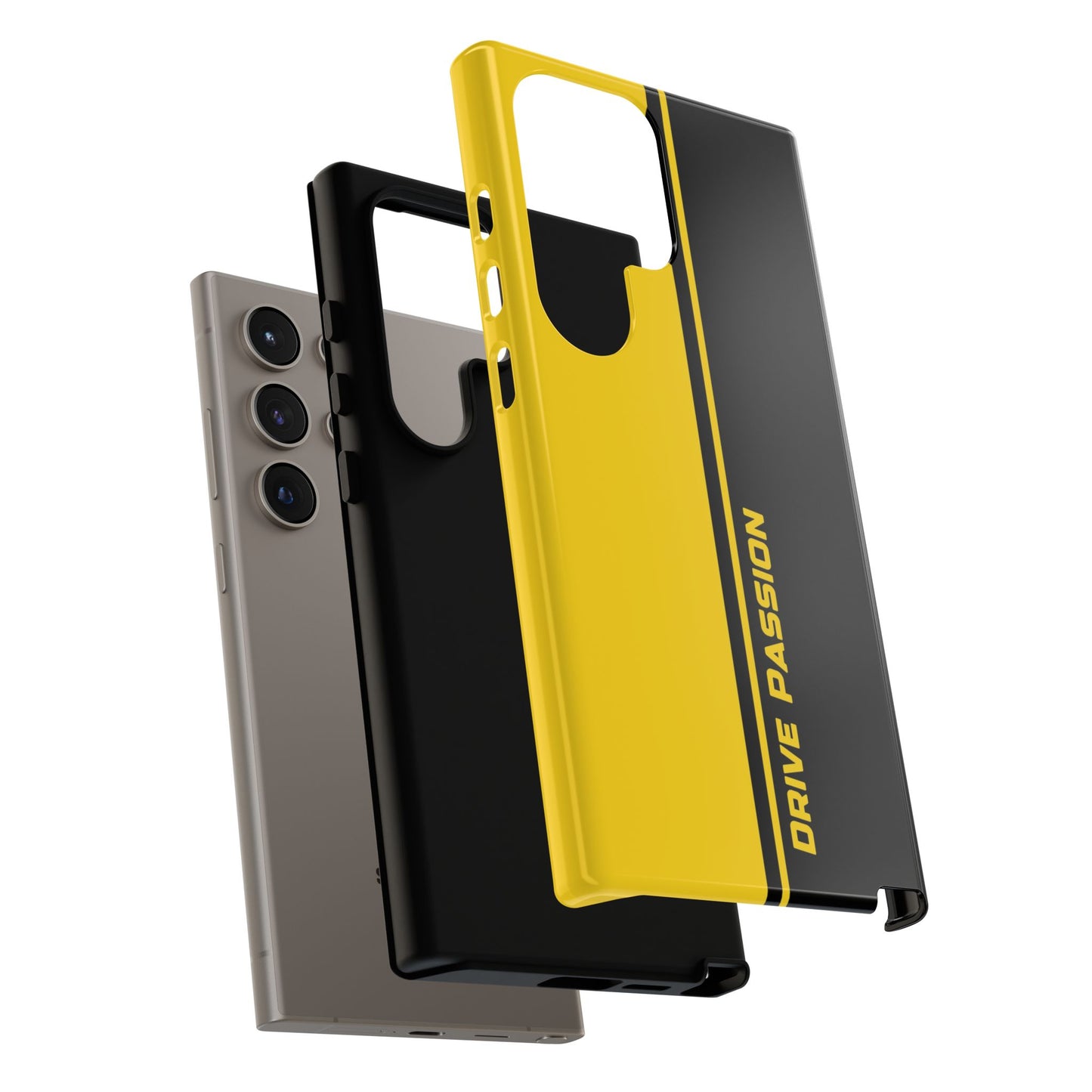Drive Passion Tough Case – Bold Yellow & Black Design