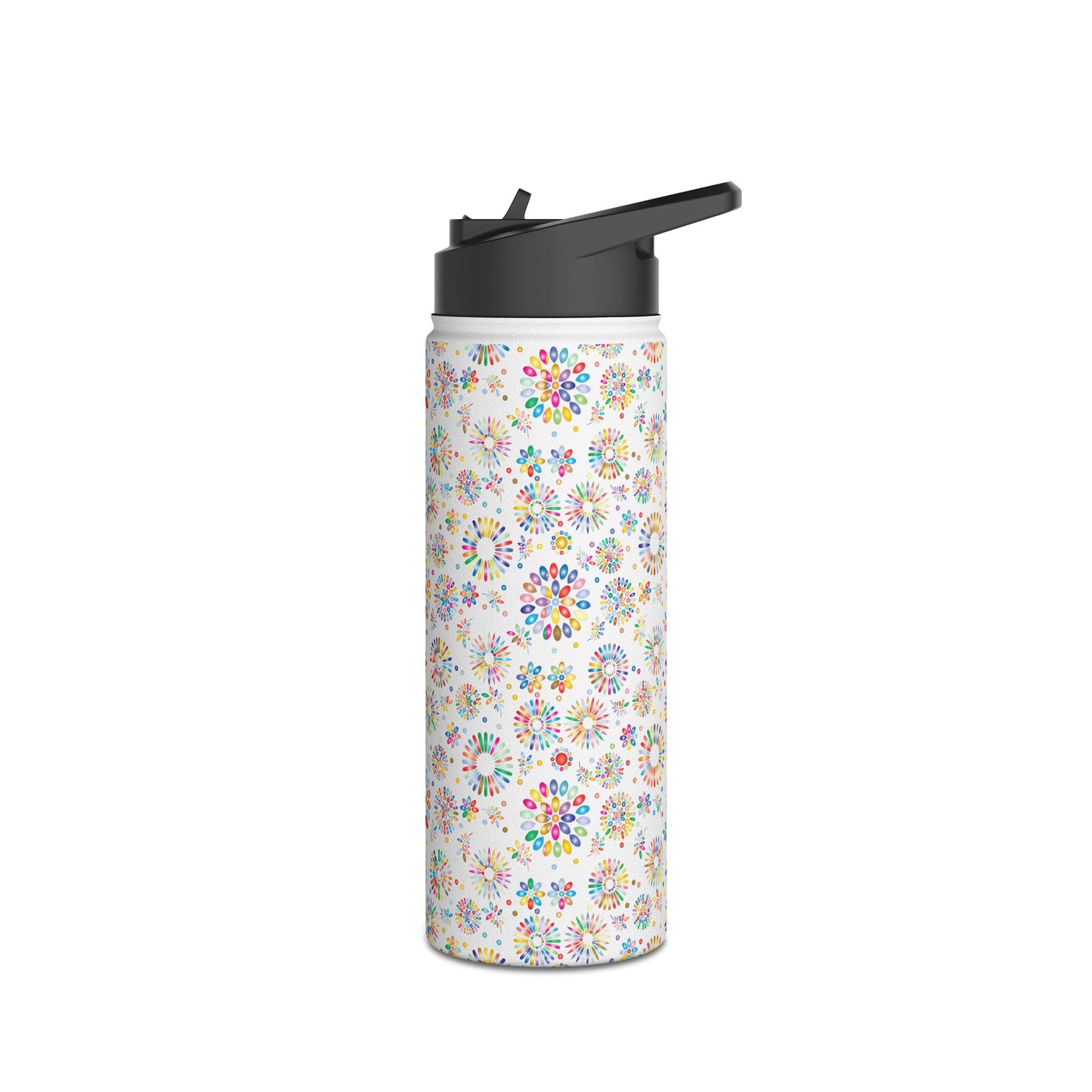 Vibrant Vibes Stainless Steel Water Bottle, Standard Lid