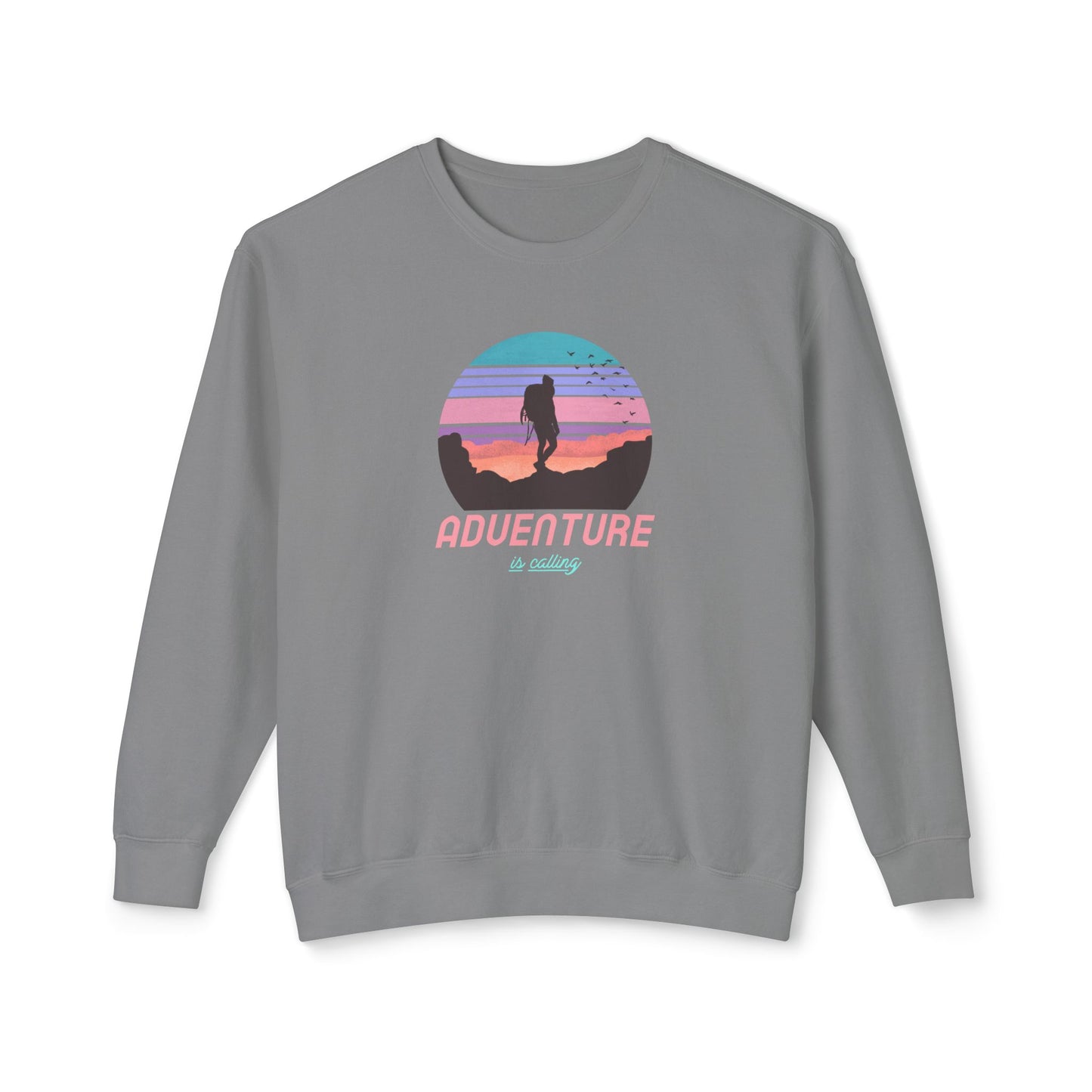 Adventure Is Calling Unisex Lightweight Crewneck Sweatshirt