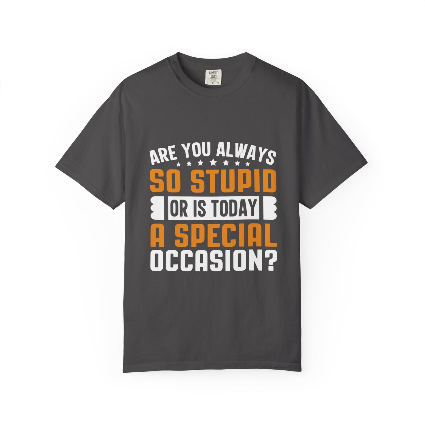 Sarcastic Unisex T-Shirt – "Are You Always So Stupid or Is Today a Special Occasion?"