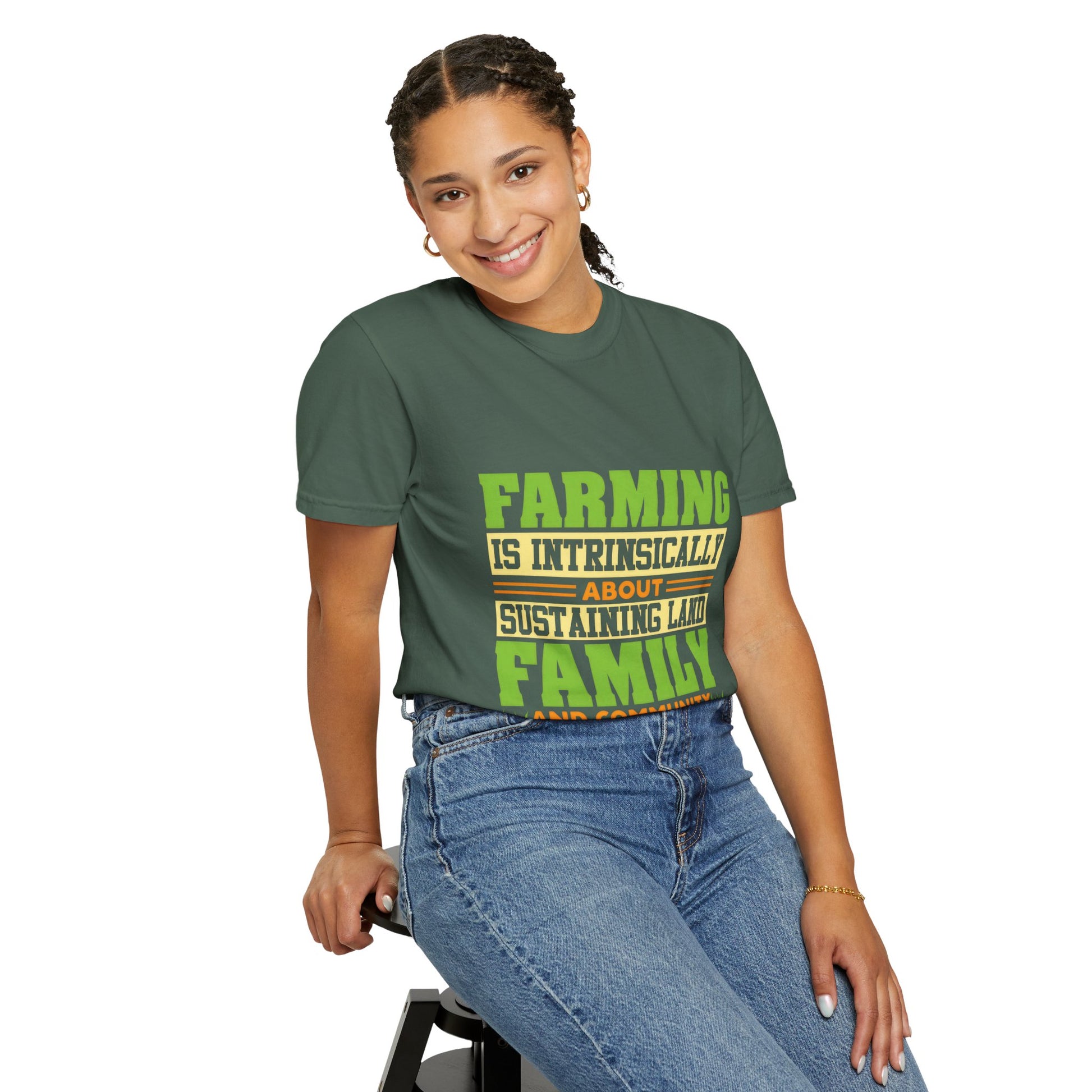 Farming Family Community T-Shirt - Unisex Garment-Dyed Tee